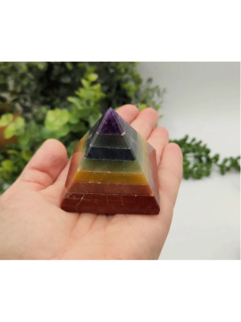 Unbranded Rainbow Chakra Crystal Pyramid Decor One Size - Picture 2 of 2